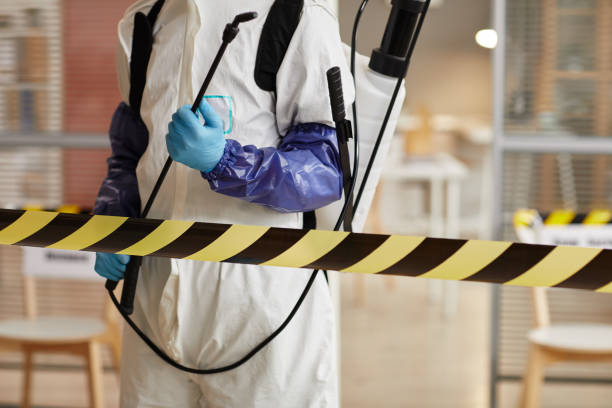 Professional Infectious Disease Decontamination technician working in Agua Dulce, TX